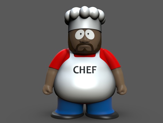 chef figura gioco giocattolo carattere divertente bavaglio regalo 3d print model - Mito3D