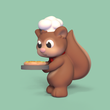 chef squirrel 3d print model - Mito3D
