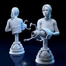 chell busto 3d print model - Mito3D