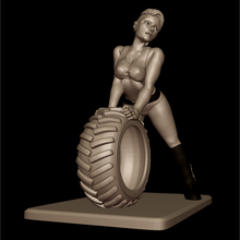 chelsea mechanic girl 15 female garage tyre mechani woman sexy art resin figurine sculpture scale model 3d print model - Mito3D