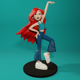 Chelsea Sirène adolescent kraken rubis Gillman travaux rêve film figurine sculpter 3d print model - Mito3D
