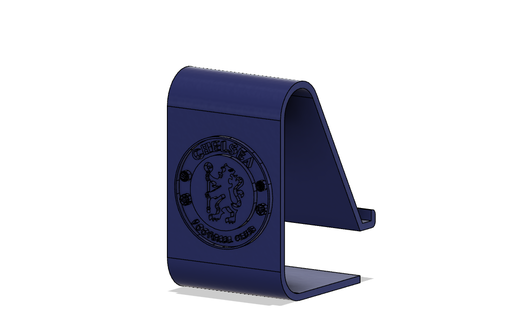 chelsea telephone holder door phone stand fc logo soccer 3d print model - Mito3D