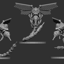 kimyasal dövülmüş stinger oyun Warhammer 40k masaüstü savaş oyunları sci fi fantezi model takım dnd yol bulucu 5e canavar 3d print model - Mito3D