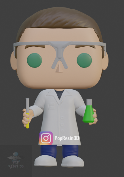 kimyasal funko sanat funko pop funkokimyasal eczacı 3d print model - Mito3D