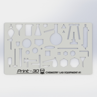chemical laboratory equipment complete bundle - drawing template engineering chemistry degree instruments 3d printing digital model stl stencil guide pattern lab symbols 3d print model - Mito3D