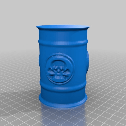 residuos químicos barril art modelos 3D print model - Mito3D