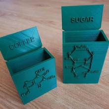 farmacia da caffè di zucchero archiviazione containersdesk organizzatore casa sugar bowl biochimica 3d print model - Mito3D