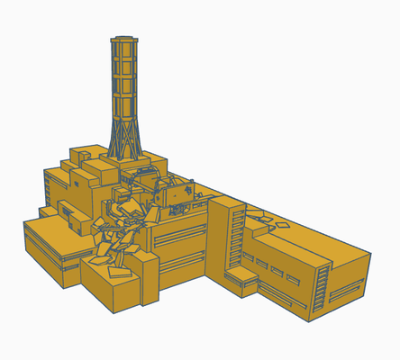 chernobyl power plant replica 3d print model - Mito3D