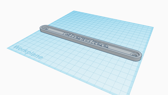 cherokee license plate cover jeep 3d print model - Mito3D