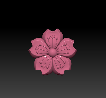 Cereza flor colgante pendiente juguete 3d print model - Mito3D