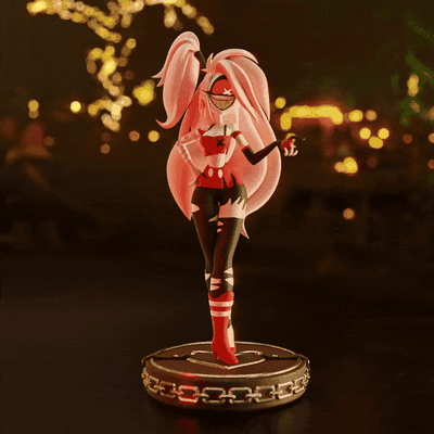cherry bomb art vivziepop helluva boss hazbin hotel stolas charlie alastor lucifer 3d print model - Mito3D