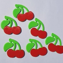 cherry rings jewelry earrings hoops aritos cherries 3d print model - Mito3D