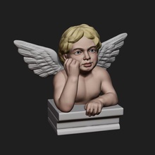 cherub baby angel 2 3d print model - Mito3D