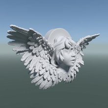 querubín art ángel el cielo 3d print model - Mito3D
