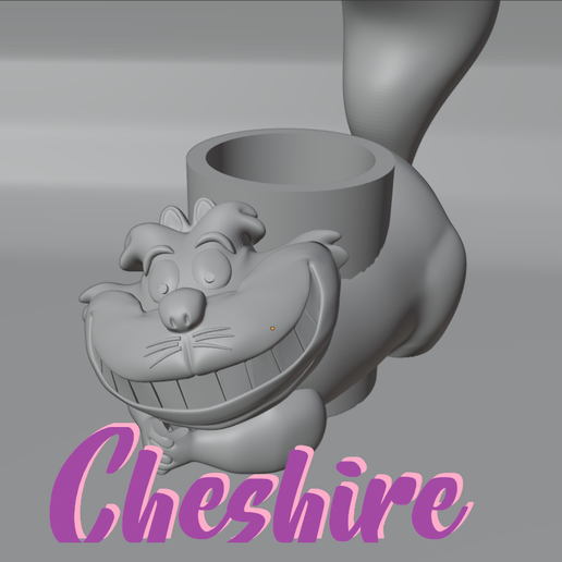 cheshirevase art cat cheshire smile vase alisa adventures wonderland animal the 3D print model - Mito3D