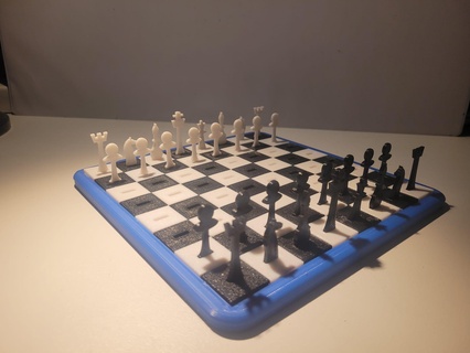 ajedrez tablero piezas juego 3d print model - Mito3D