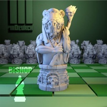 chess bishop fantasy style schach läufer turm miniture tabletop game boardgame chessboard figur 3d print model - Mito3D