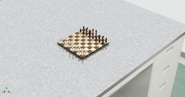 échecs planche pièces jouet art 3d print model - Mito3D