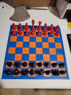 chess board customizable chess chess board games game checkers  3d print model - Mito3D
