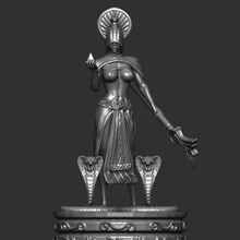 chess board project - piece bishop game sexy tabletop games toy art sculpt statue stl ender stylish miniature figure lady girl snake sorceress priestess greek greece egyptian spartan 3d print model - Mito3D