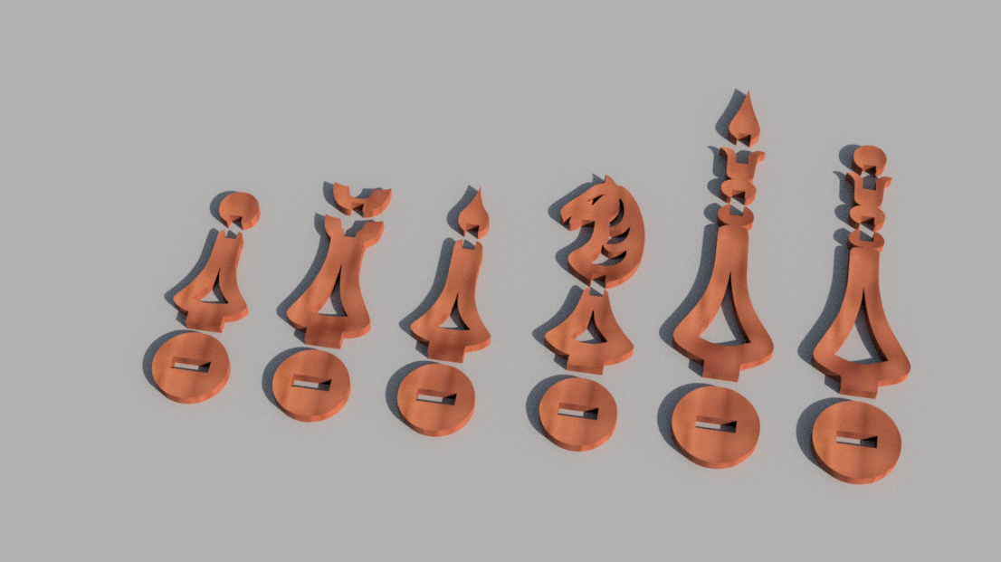 chess build assemble game toy parts 3D print model - Mito3D