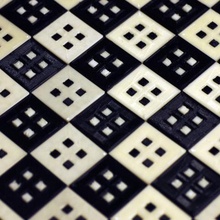 xadrez verificador de bordo vários 2color tabuleiro jogo damas newmuseumchallenge 3d print model - Mito3D