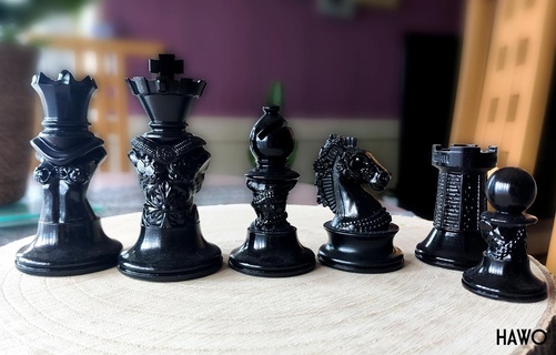 ajedrez fracaso juego bandeja empresa Rey reina torre empeñar loco 3d print model - Mito3D