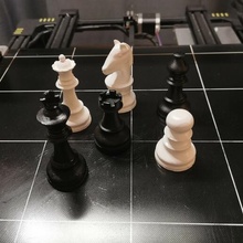 chess complete set king queen bishop knight rook pawn board game 3d print model - Mito3D