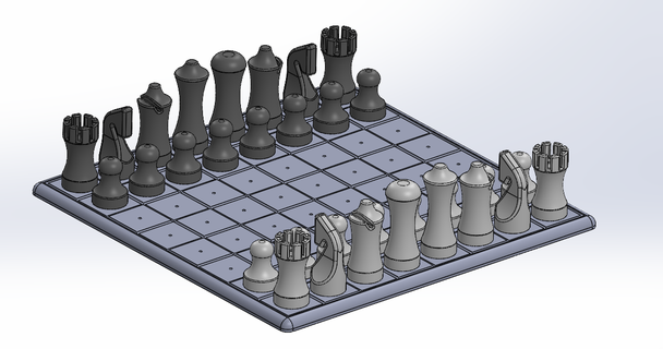 satranç oyun başarısızlık kenar yazı tahtası strateji 3d print model - Mito3D