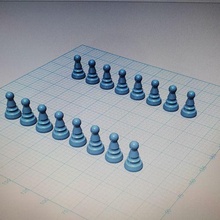 Schach Spiel 1 Pfand of Fehler Schachbrett Turm Fahrer verrückt Niere König Königin Falten 3d print model - Mito3D