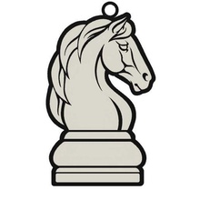 chess horse keychain 3d print model - Mito3D