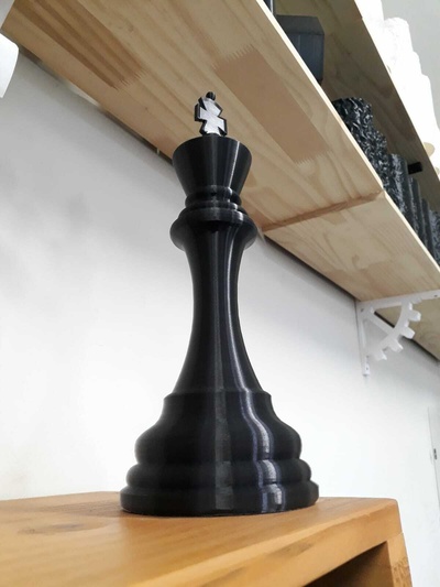 chess king decor office house living room bedroom art game big vase mode 3d print model - Mito3D