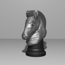 chess knight - cebra varios el ajedrez caballo zebra 3d print model - Mito3D