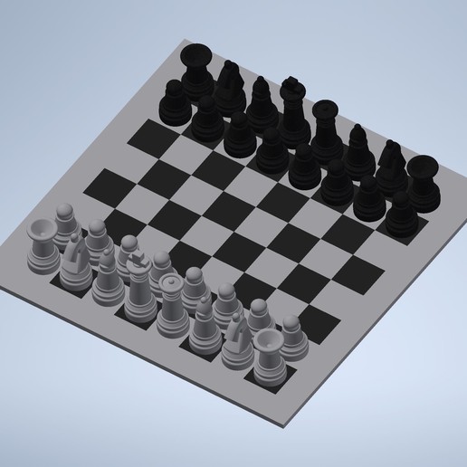 Schach-mini-board Spiel autodesk inventor Schach creality ender3 Erfinder 3D print model - Mito3D