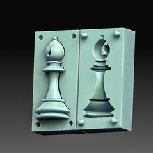 scacchi muffa figura collezione vescovo figure arte high poly printable model gioco 3d print model - Mito3D