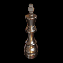 xadrez peça rei 3d print model - Mito3D
