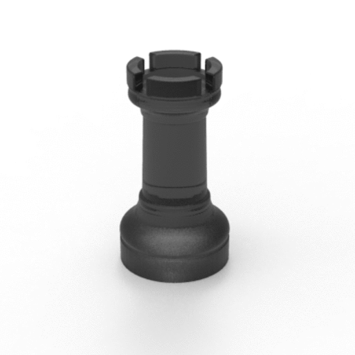chess piece rook tower 3D print model - Mito3D