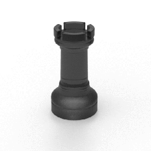 chess piece rook tower 3d print model - Mito3D
