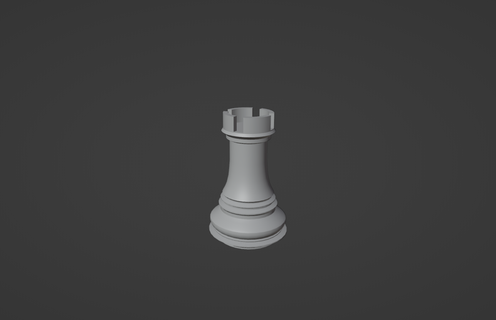 xadrez peça torre jogos penhor escultura poli decoração borda simples 3d print model - Mito3D