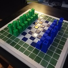 chess pieces game table 3d print model - Mito3D