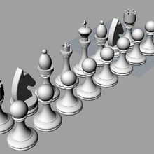 chess pieces game parts bishop pawns strategy 3d print model - Mito3D