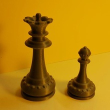 chess pieces queen game 3d print model - Mito3D