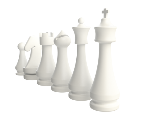ajedrez piezas conjunto x 6 empeñar obispo torre rey reina caballero tablero partes peón dama caballo juego 3d impresión sacerdote 3d print model - Mito3D