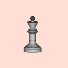 satranç kraliçe oyun Chessqueen Satranç taşı 3d print model - Mito3D