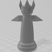 xadrez rainha jogos 3d print model - Mito3D
