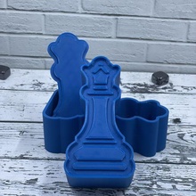 xadrez rainha plano banho bombear mold commercial licença 3d print model - Mito3D