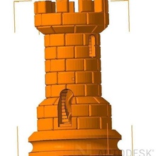 chess rook stairs fixed tool 3d printing tests 3d print model - Mito3D