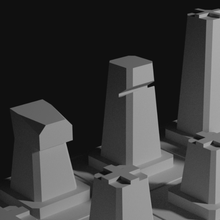 scacchi impostato vescovo pezzi re cavaliere Regina torre 3d print model - Mito3D