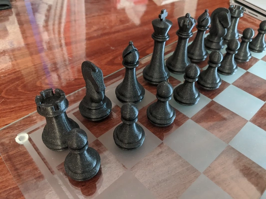 échecs ensemble jeu planche jouet reine 3d print model - Mito3D