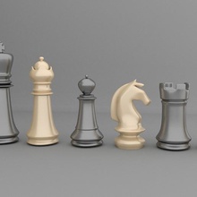 set di scacchi gioco parti giocattolo 3d print model - Mito3D